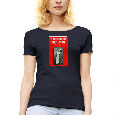 T-shirt femme col large "En...