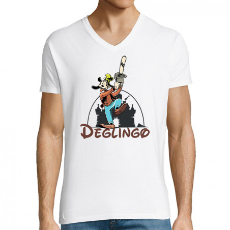 T-shirt homme col V "Déglingo"