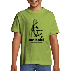 T-shirt enfant vert pomme Malhabil (Skurg,Humour,Détournements)