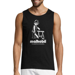 Débardeur homme noir Malhabil (Skurg,Humour,Détournements)