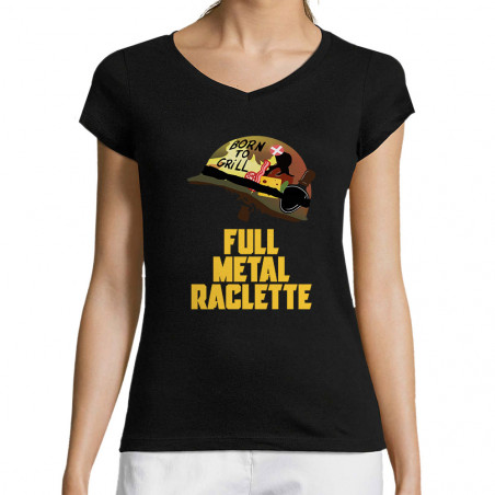 T-shirt femme col V "Full...