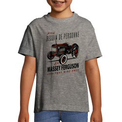 T-shirt enfant gris chiné Massey Fergusson (Andy,Détournements,Humour)