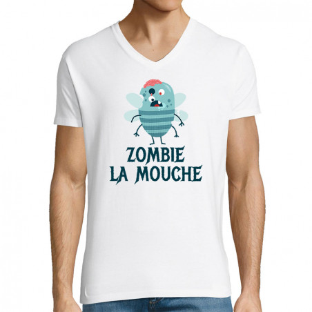 T-shirt homme col V "Zombie...