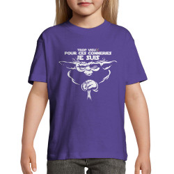 T-shirt enfant violet foncé Yoda trop vieux (Skurg,Films/Séries,Détournements,Star Wars)