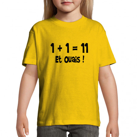 T-shirt enfant "un plus un...
