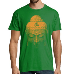 Tee-shirt homme vert prairie Buddha Face (Ethnique)
