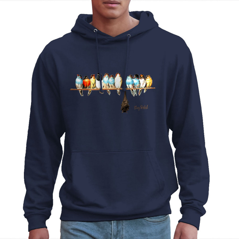 Sweat homme à capuche bleu marine Stay Rebel couleurs (Gondrax,Animaux,Humour)