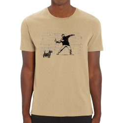 T-shirt homme coton bio naturel Banksy Vas chercher (Gondrax,Animaux,Humour)