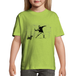 T-shirt enfant vert pomme Banksy Vas chercher (Gondrax,Animaux,Humour)