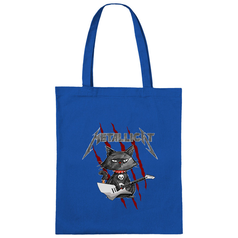 Sac shopping en toile bleu royal Metallicat (Gondrax,Animaux,Détournements,Chats)
