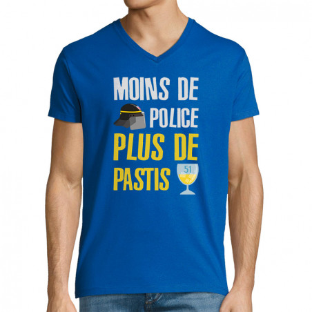 T-shirt homme col V "Moins...