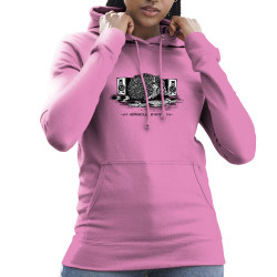 Sweat femme à capuche rose Hérissound System (Gondrax,Les Bébêtes,Animaux,Humour)