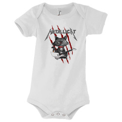 Body bébé blanc Metallicat (Gondrax,Animaux,Détournements,Chats)