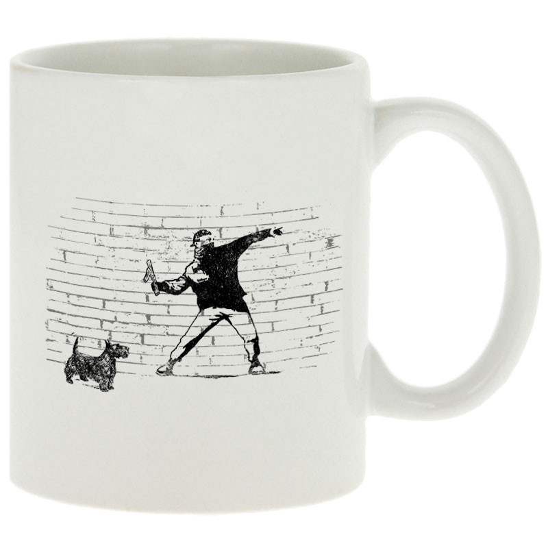 Mug blanc Banksy Vas chercher (Gondrax,Animaux,Humour)
