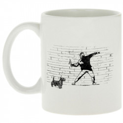 Mug blanc Banksy Vas chercher (Gondrax,Animaux,Humour)