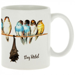 Mug blanc Stay Rebel couleurs (Gondrax,Animaux,Humour)