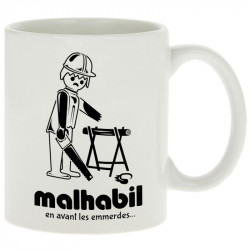 Mug blanc Malhabil (Skurg,Humour,Détournements)