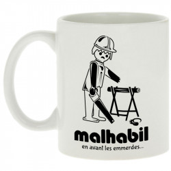 Mug blanc Malhabil (Skurg,Humour,Détournements)