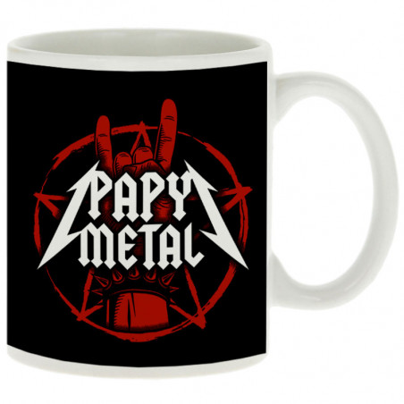 Mug blanc Papy Metal (Gondrax,Humour,Papa Maman Papy Mamie)