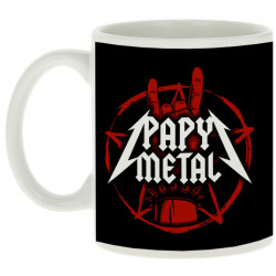 Mug blanc Papy Metal (Gondrax,Humour,Papa Maman Papy Mamie)