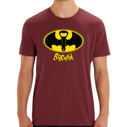 T-shirt homme coton bio bordeaux Barman (Gondrax,Alcool,Détournements)