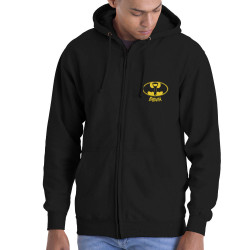 Sweat homme à capuche zippé noir Barman (Gondrax,Alcool,Détournements)
