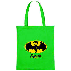 Sac shopping en toile vert prairie Barman (Gondrax,Alcool,Détournements)