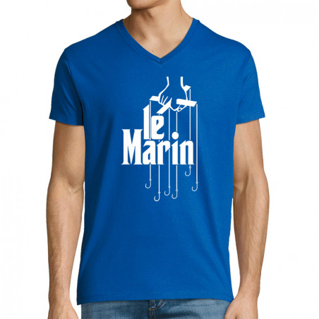 T-shirt homme col V "Le marin"