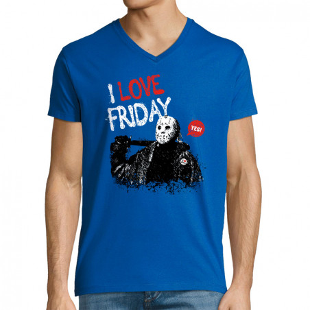 T-shirt homme col V "I love...