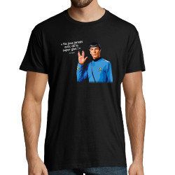 Tee-shirt homme noir Spock super glue (Humour,Films/Séries,Gondrax)