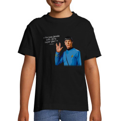 T-shirt enfant noir Spock super glue (Humour,Films/Séries,Gondrax)