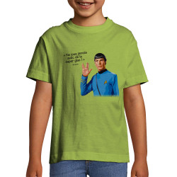 T-shirt enfant vert pomme Spock super glue (Humour,Films/Séries,Gondrax)