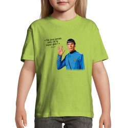 T-shirt enfant vert pomme Spock super glue (Humour,Films/Séries,Gondrax)