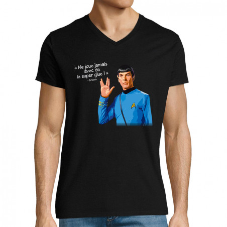 T-shirt homme col V "Spock...