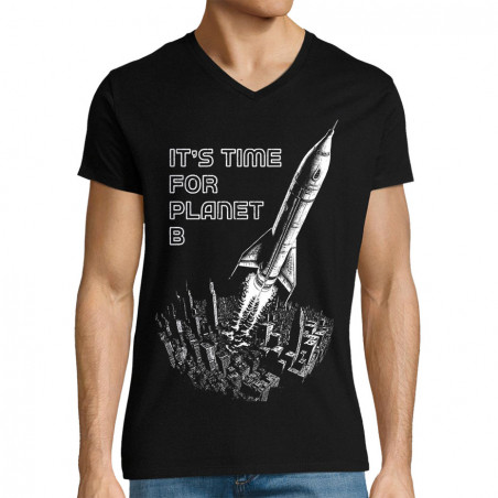 T-shirt homme col V "It's...