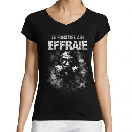 T-shirt femme col V "Le...