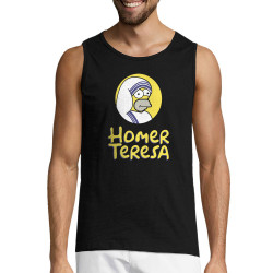 Débardeur homme noir Homer Teresa (Andy,Humour,Films/Séries)