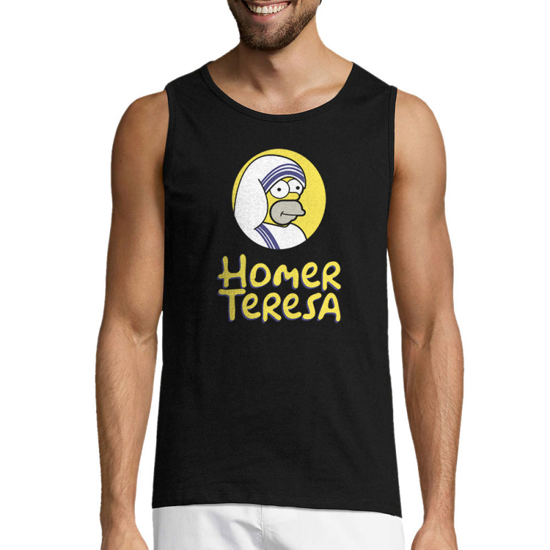 Débardeur homme noir Homer Teresa (Andy,Humour,Films/Séries)