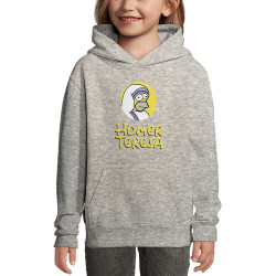 Sweat enfant à capuche gris chiné Homer Teresa (Andy,Humour,Films/Séries)