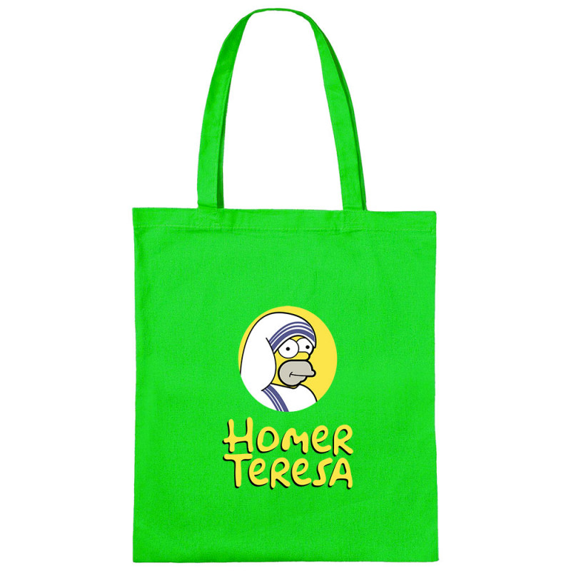 Sac shopping en toile vert prairie Homer Teresa (Andy,Humour,Films/Séries)
