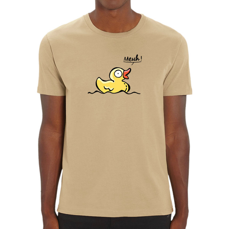 T-shirt homme coton bio naturel Canard meuh (Gondrax,Animaux,Humour)