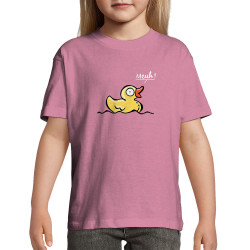T-shirt enfant rose Canard meuh (Gondrax,Animaux,Humour)