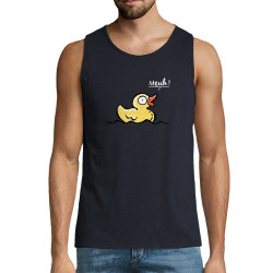 Débardeur homme bleu marine Canard meuh (Gondrax,Animaux,Humour)