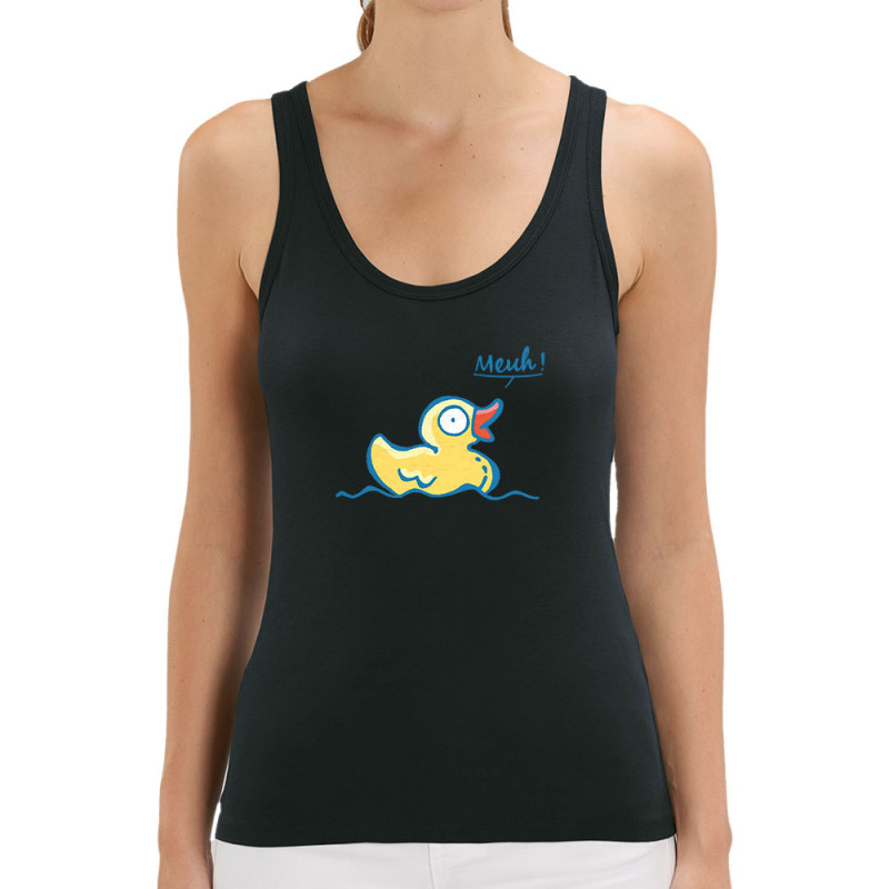 Débardeur femme coton bio noir Canard meuh (Gondrax,Animaux,Humour)