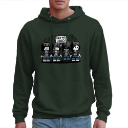 Sweat homme à capuche vert foncé Hey Ho Lego Ramones (Gondrax,Humour,Détournements,Rock & Punk)