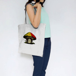 Sac shopping en toile blanc Rasta Champi (Gondrax,Humour,Reggae)