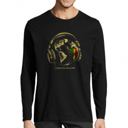 T-shirt homme manches longues noir Reggae Music makes you better (Gondrax,Reggae)
