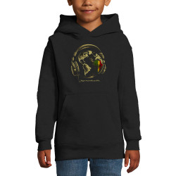Sweat enfant à capuche noir Reggae Music makes you better (Gondrax,Reggae)