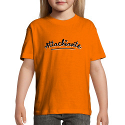 T-shirt enfant orange Attachiante (Gondrax,Humour,Slogans Débiles)