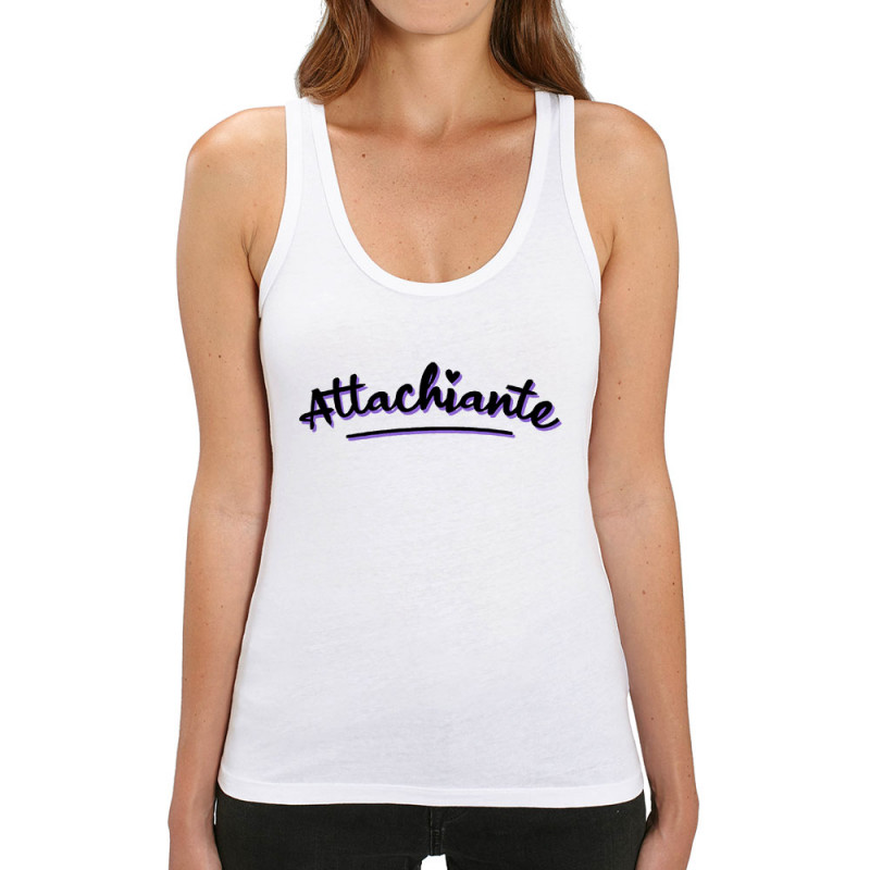 Débardeur femme coton bio blanc Attachiante (Gondrax,Humour,Slogans Débiles)
